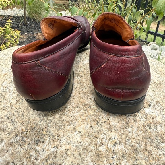 Florsheim Men's Penny Loafers Burgundy Leather Size 13D Slip-On Casual Shoes - Picture 4 of 9
